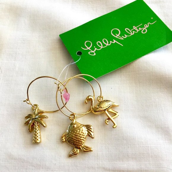 Lilly Pulitzer Other - LILLY PULITZER tropical wine beverage charms NWT